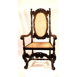 Thronsessel braun Wiener-Handgeflecht