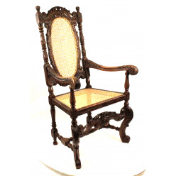 Thronsessel braun Wiener-Handgeflecht