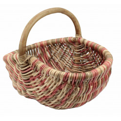 Einkaufskorb Rattan, mehrfärbig, abgeschrägt