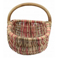 Einkaufskorb Rattan, mehrfärbig, abgeschrägt