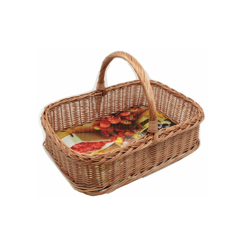 Tablett-Dekoboden, Querhenkel, eckig