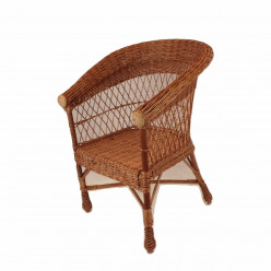 Sessel Weide Holzknöpfe, 3 gekreuzt, 3 vollgeflochten