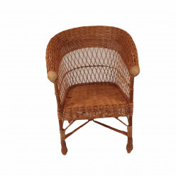 Sessel Weide Holzknöpfe, 3 gekreuzt, 3 vollgeflochten