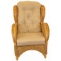 Fauteuil Rattan honig Hochlehner mit Polster S/626