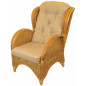 Fauteuil Rattan honig Hochlehner mit Polster S/626