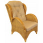 Fauteuil Rattan honig Hochlehner mit Polster S/626