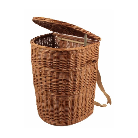 Rückenkorb Vollweide halbrund mit Deckel, Gr. II