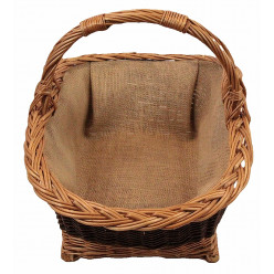 Holzträger grüne-gesottene Weide gefüttert, 1 Henkel !!!