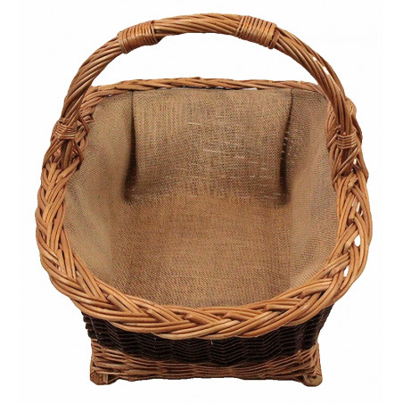 Holzträger grüne-gesottene Weide gefüttert, 1 Henkel !!!