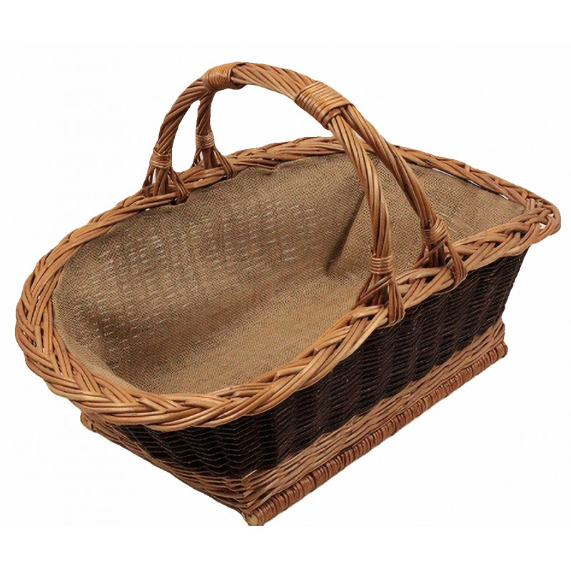 Holzträger grüne-gesottene Weide gefüttert, 1 Henkel !!! Holzträger grüne-gesottene Weide gefüttert, 1 Henkel !!!