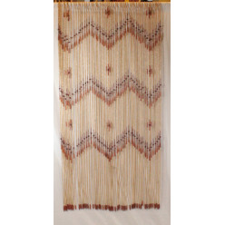 Vorhang Holz färbig sort.