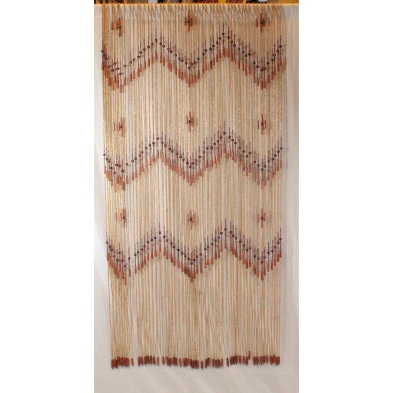 Vorhang Holz färbig sort.