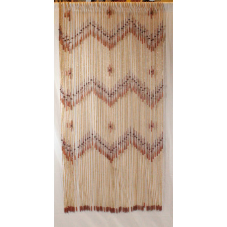 Vorhang Holz färbig sort.