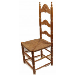 Sessel Holz Binsengeflecht, ABVERKAUF