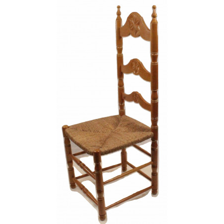 Sessel Holz Binsengeflecht, ABVERKAUF