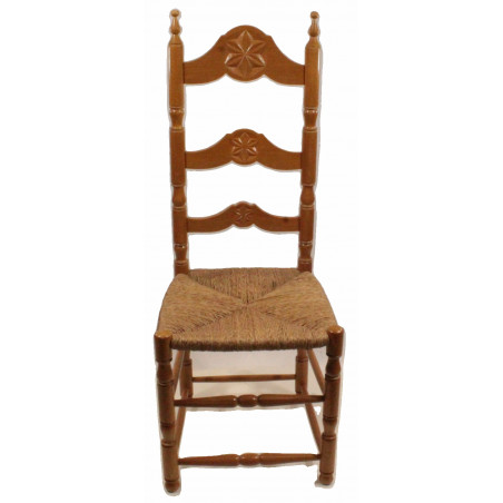 Sessel Holz Binsengeflecht, ABVERKAUF