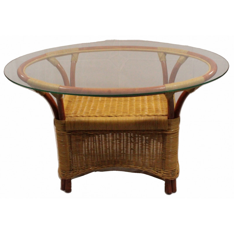 Tisch Rattan honig oval 118 x 84 x 68 cm