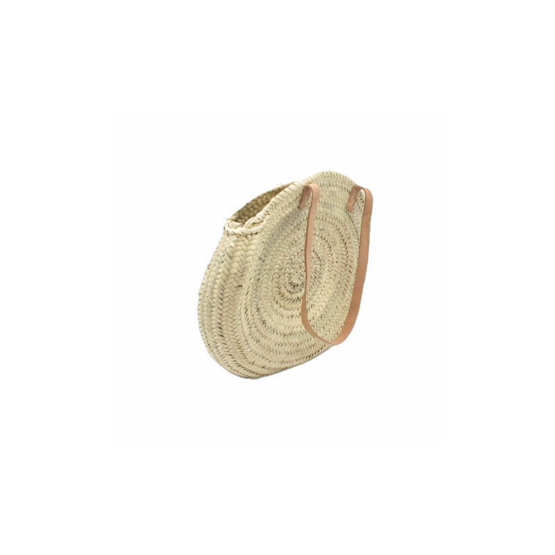 Seegras-Tasche rund mit langen Henkeln (1087)