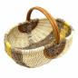 Einkaufskorb Peddigrohr natur/gelb/Seegras, kl. farbl. sort.